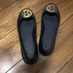 Tory Burch navy jelly flats